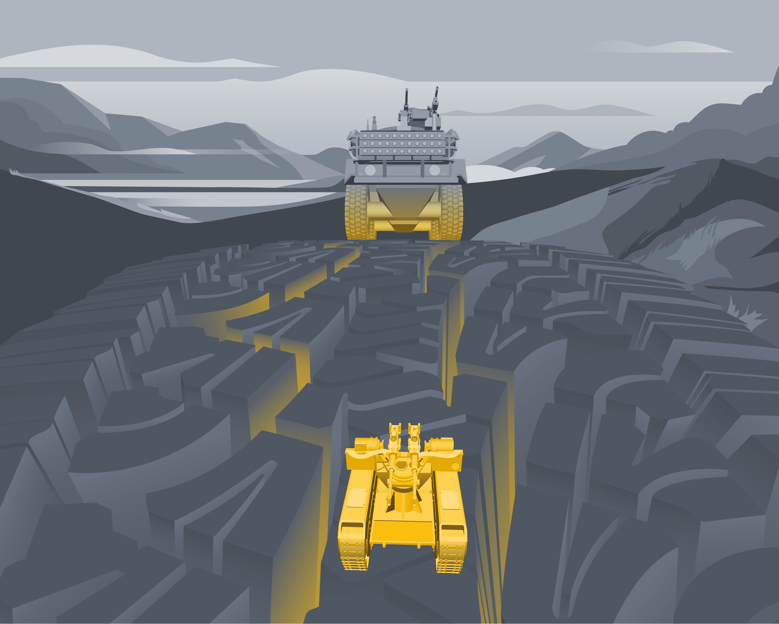 Off-Road Military Mobility  - Visualising human-machine teaming and terrain interaction to communicate route planning in complex ground conditions.