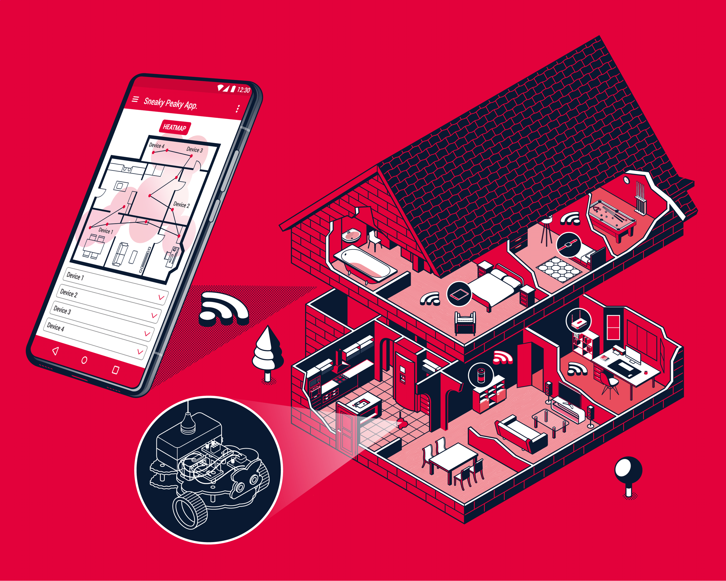  Sneaky Peaky Digital Investigation Assistant  - Visualising automated investigative systems to communicate how digital devices are identified and located at scenes of interest.