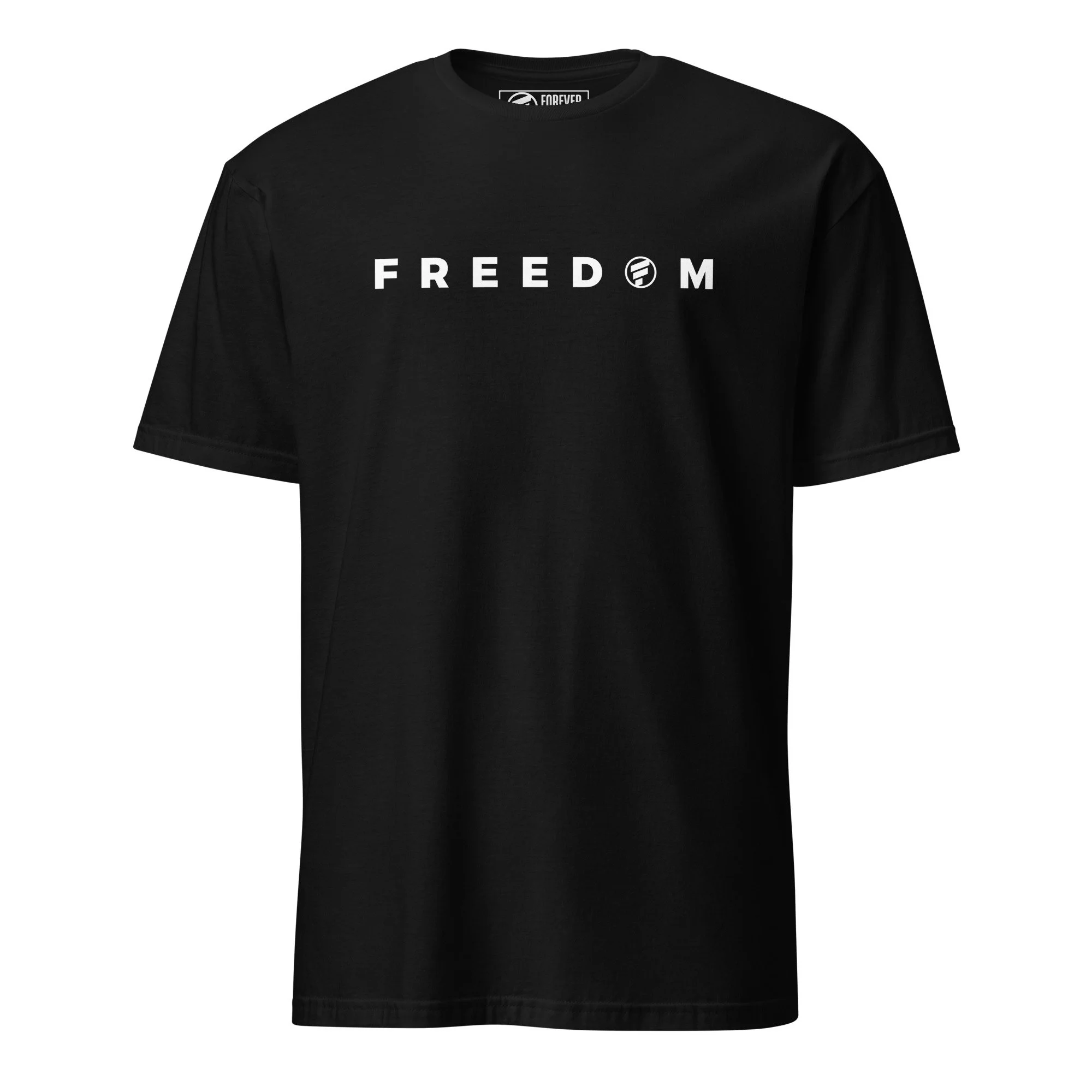 Black "Freedom" T-Shirt with Forever Free Logo | Patriotic Tee Inspired by Charlie Kirk