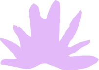 Illustration of abstract purple sparky plant silhouette with distressed texture