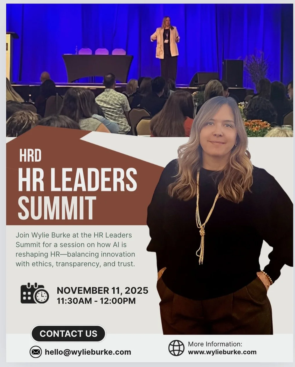 On November 11, Wylie will be speaking at the HR Leaders Summit in Toronto on how HR can ethically and effectively integrate AI into the employee experience.

In this session, Making AI Work for HR Leaders, Wylie will explore how AI is shaping the wo