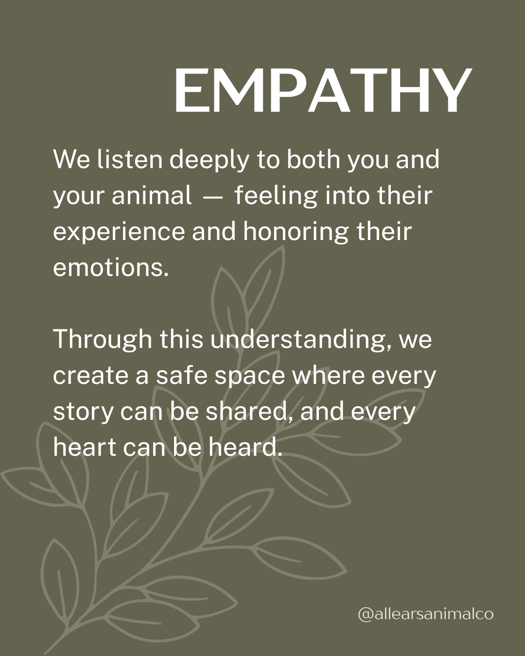 Animal communication core values empathy