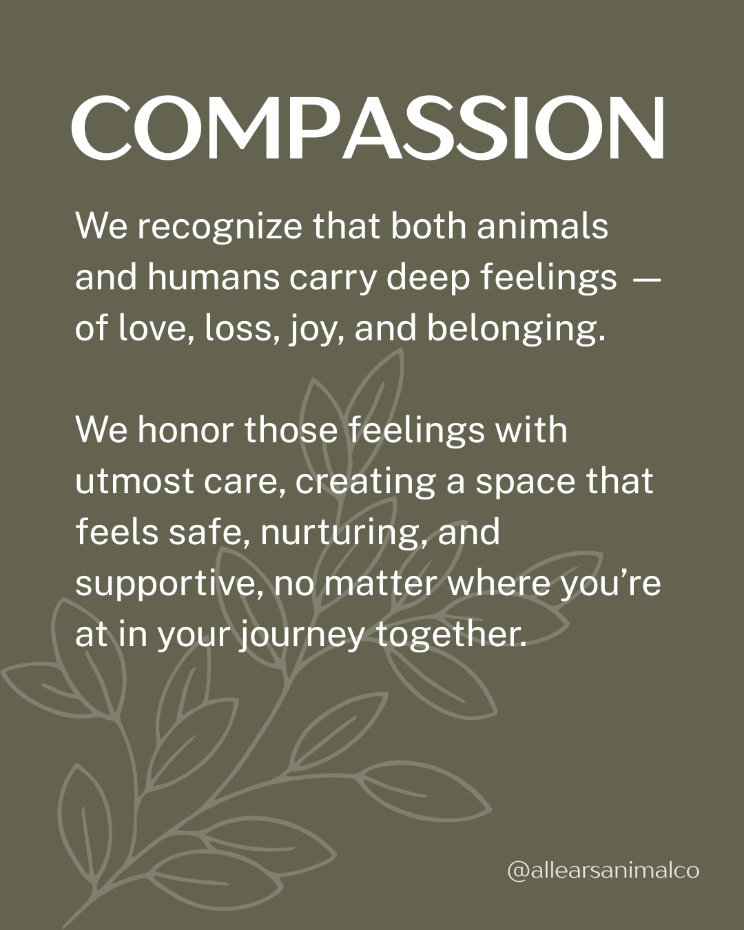 animal communication core values compassion