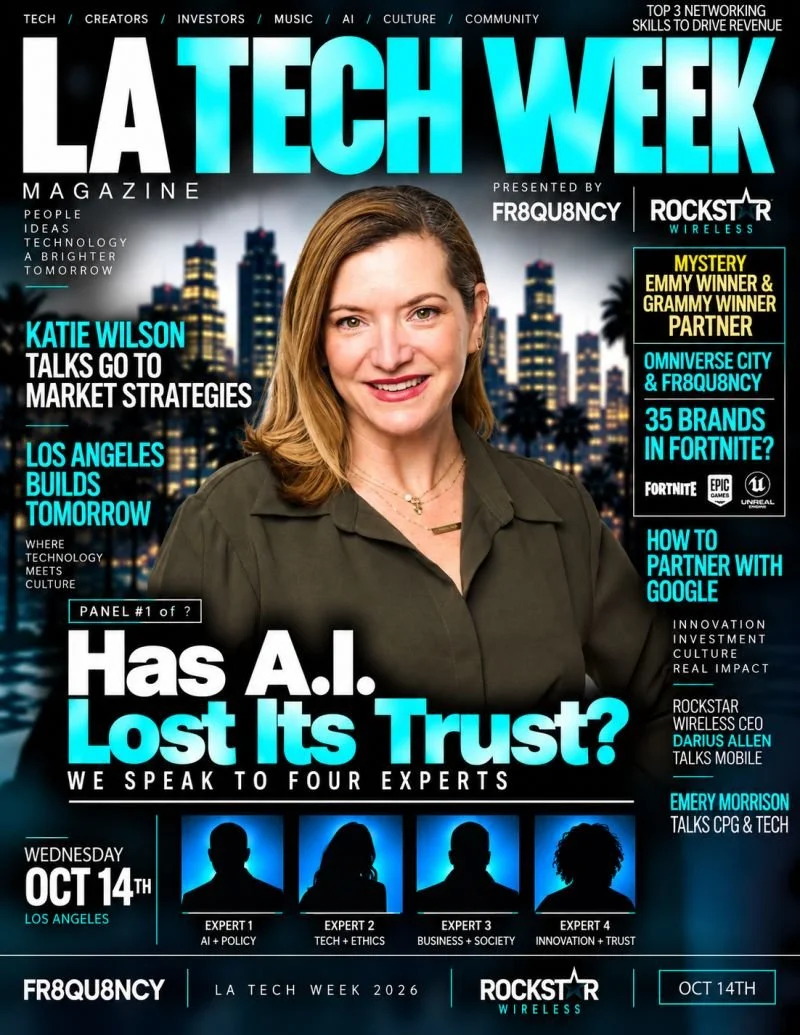 Katie speaking at LA Tech Week 2026