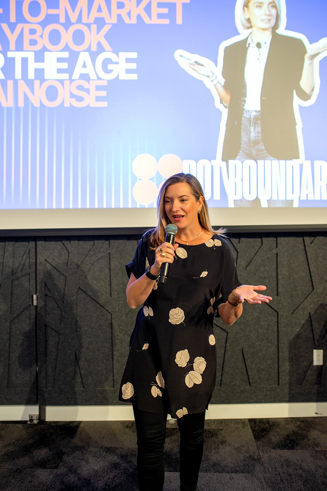 Katie Wilson presenting at AZ Tech Week, Sales & GTM for Founders 2026 with Bot Boundaries