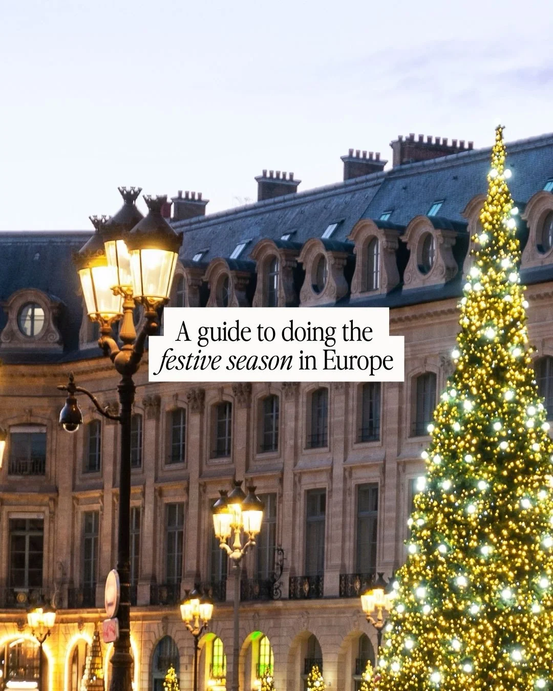 Festive season in Europe just has a different kind of magic. This December, we&rsquo;re bringing together two of the very best cities for it: Paris and London. ✨

Expect beautiful hotels, Christmas lights, pastries, theatre, festive traditions, and p