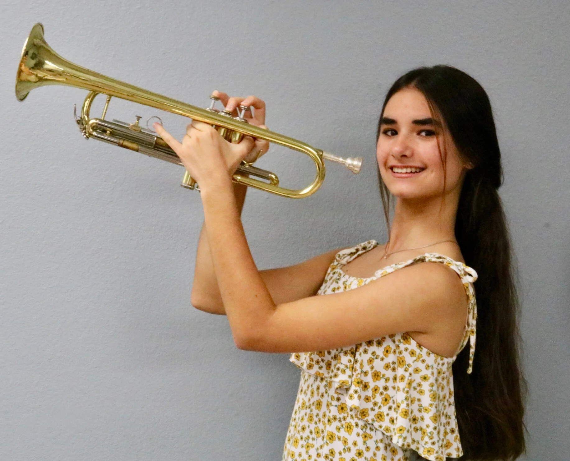 Kristal with Trumpet.JPG