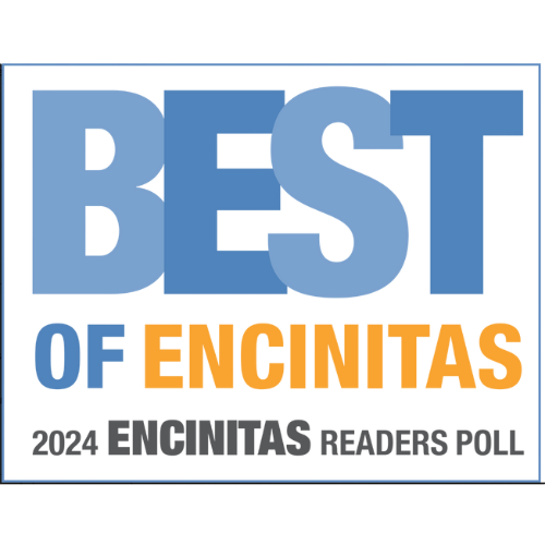 Logo with the words 'Best of Encintas' in large letters and smaller text that is difficult to read.