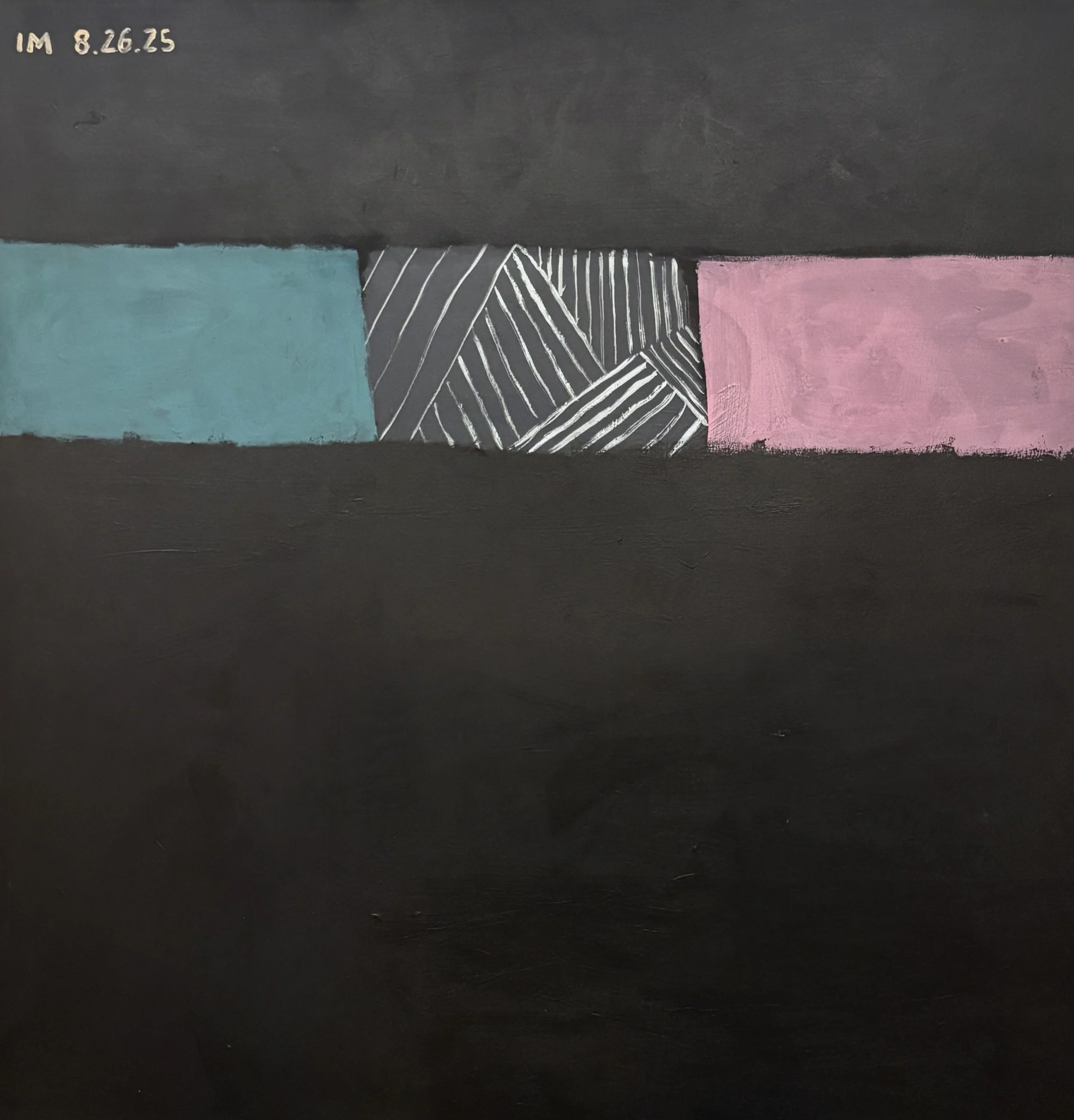 Lights on all night, acrylic on canvas, 60x60 inches, 2025
