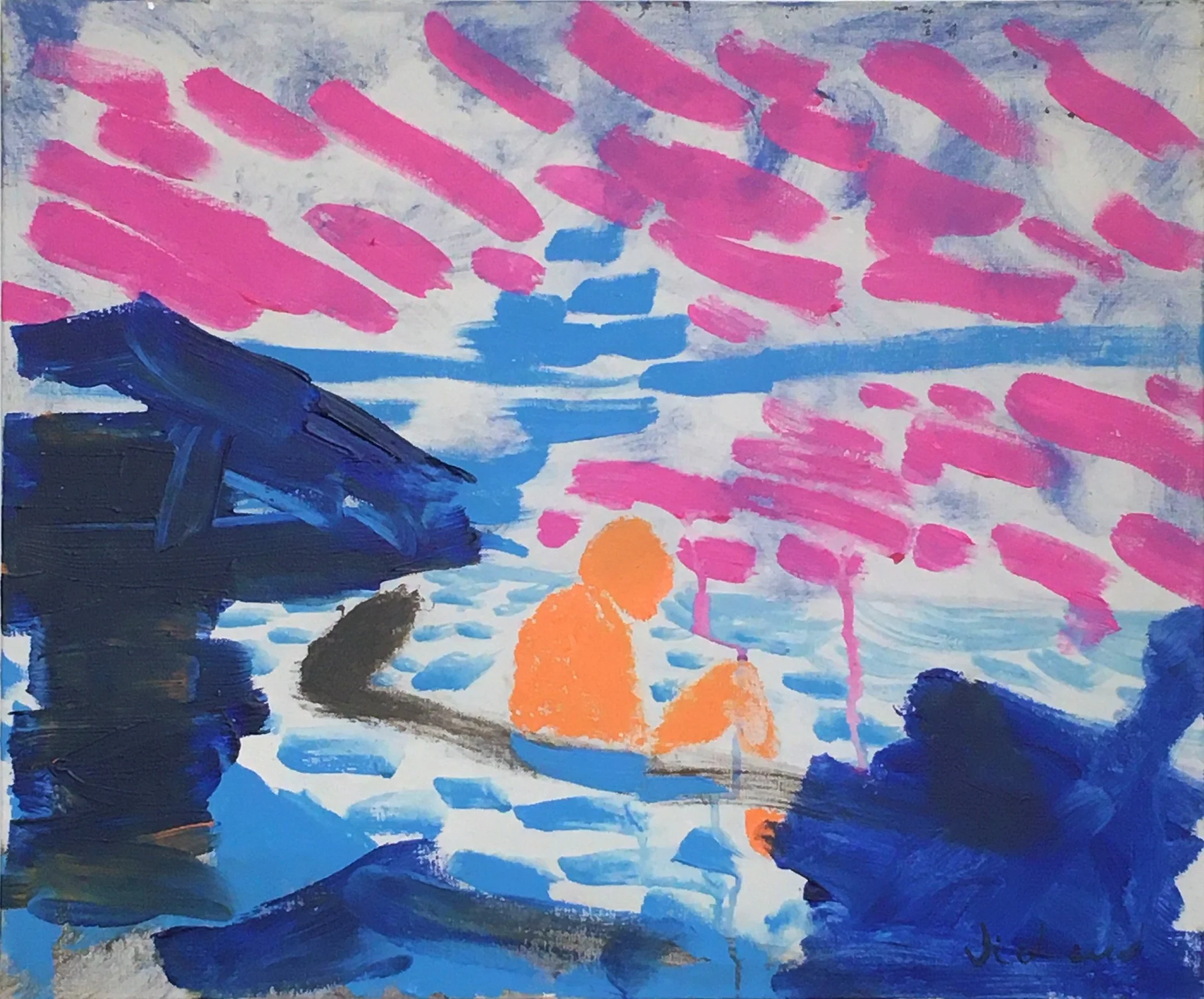 Painting drawings, acrylic on canvas,18x24 inches, 2021