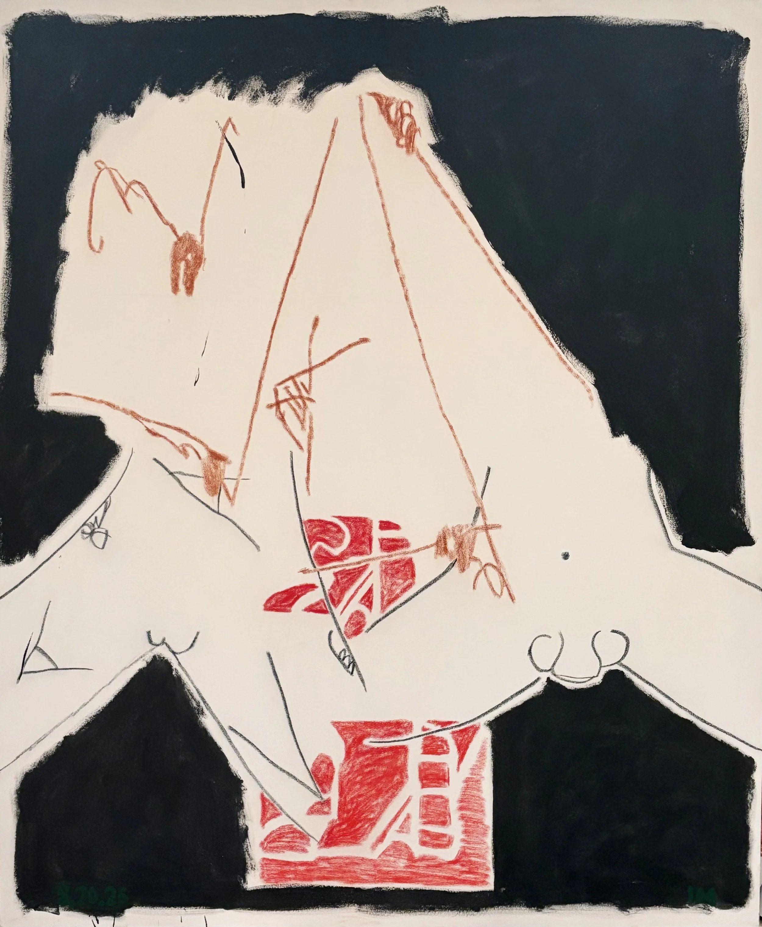 Two nudes, acrylic on canvas, 72x60 inches, 2025