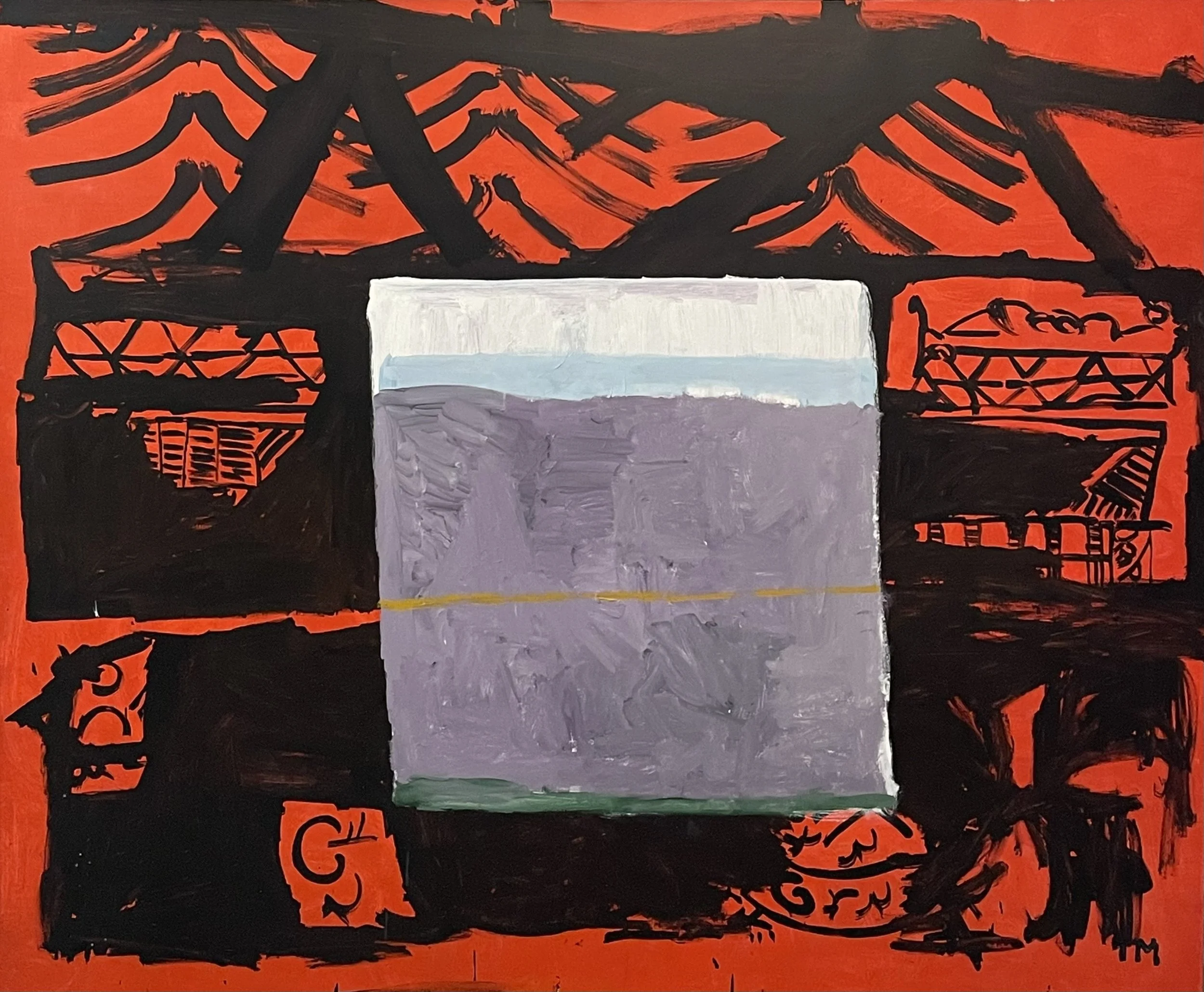 Military, acrylic on canvas, 60x72 inches, 2023