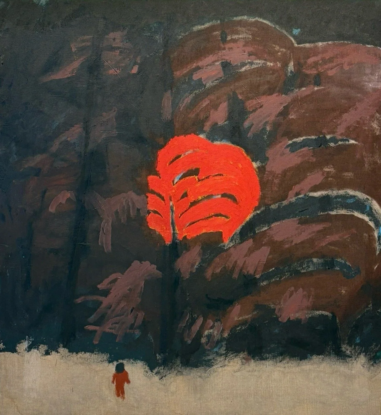 Half a child's life, acrylic on canvas, 58x48 inches, 2025