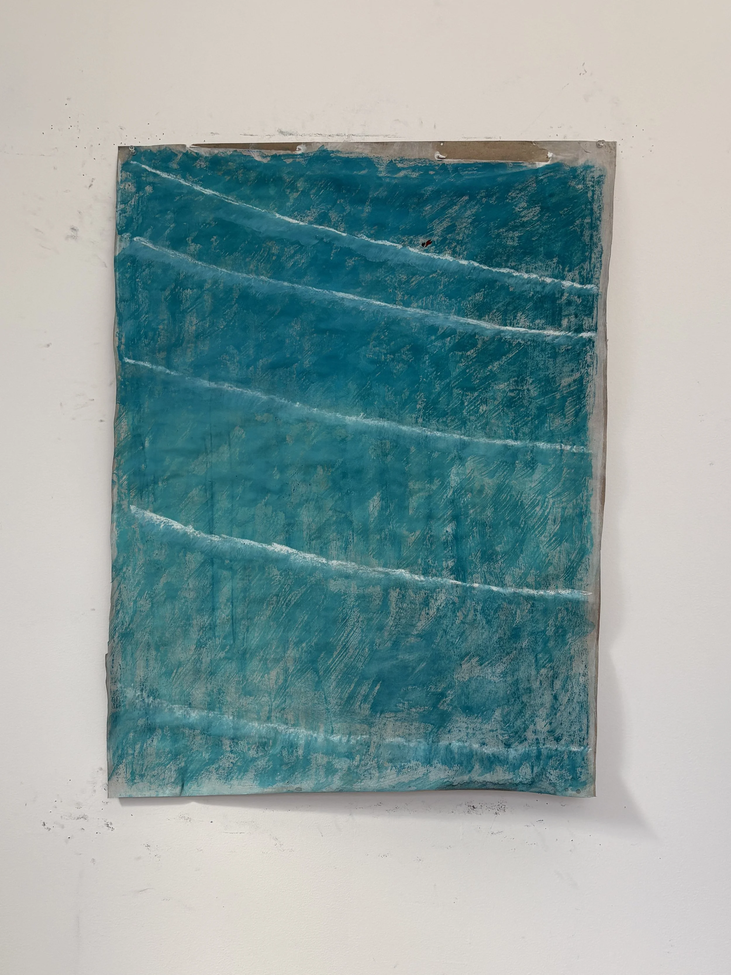 Man is no more, pastel on paper, 38x26 inches, 2026