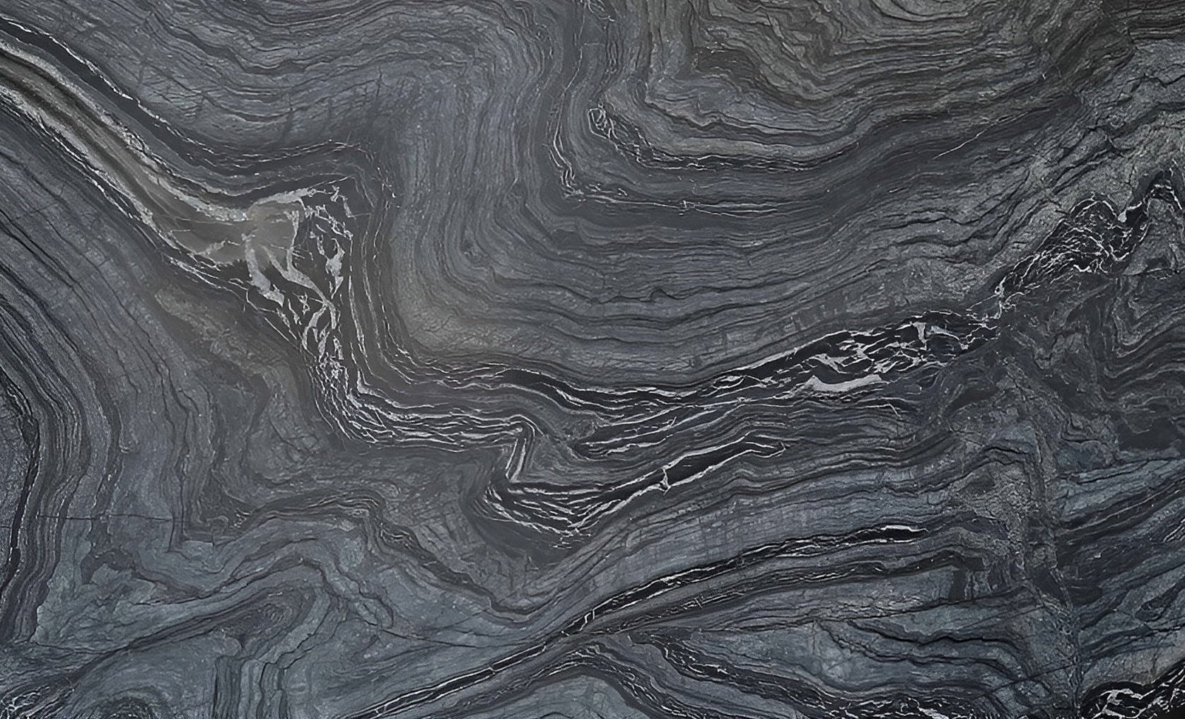 Silver Waves Leathered | Granite