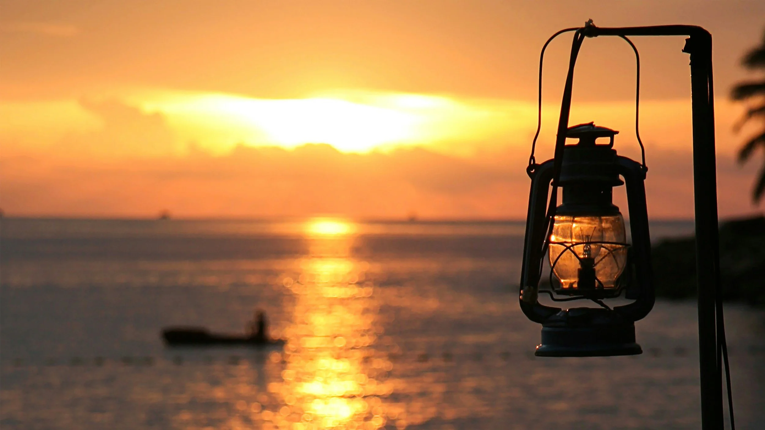 lantern at a dock at sunset | online emdr intensive tn pa