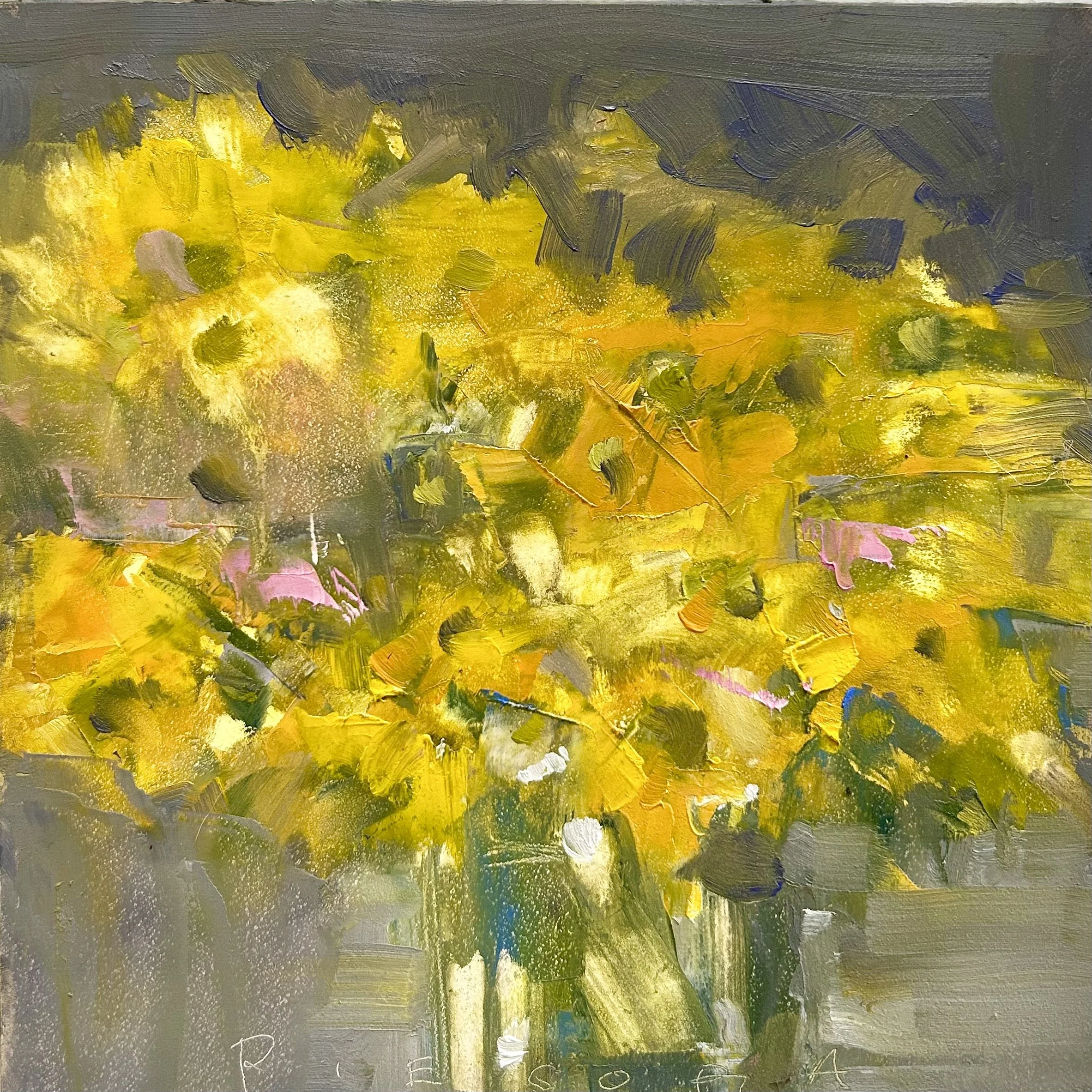 Bought myself some cut yellow flowers 2 months ago and they are still blooming - makes you wonder