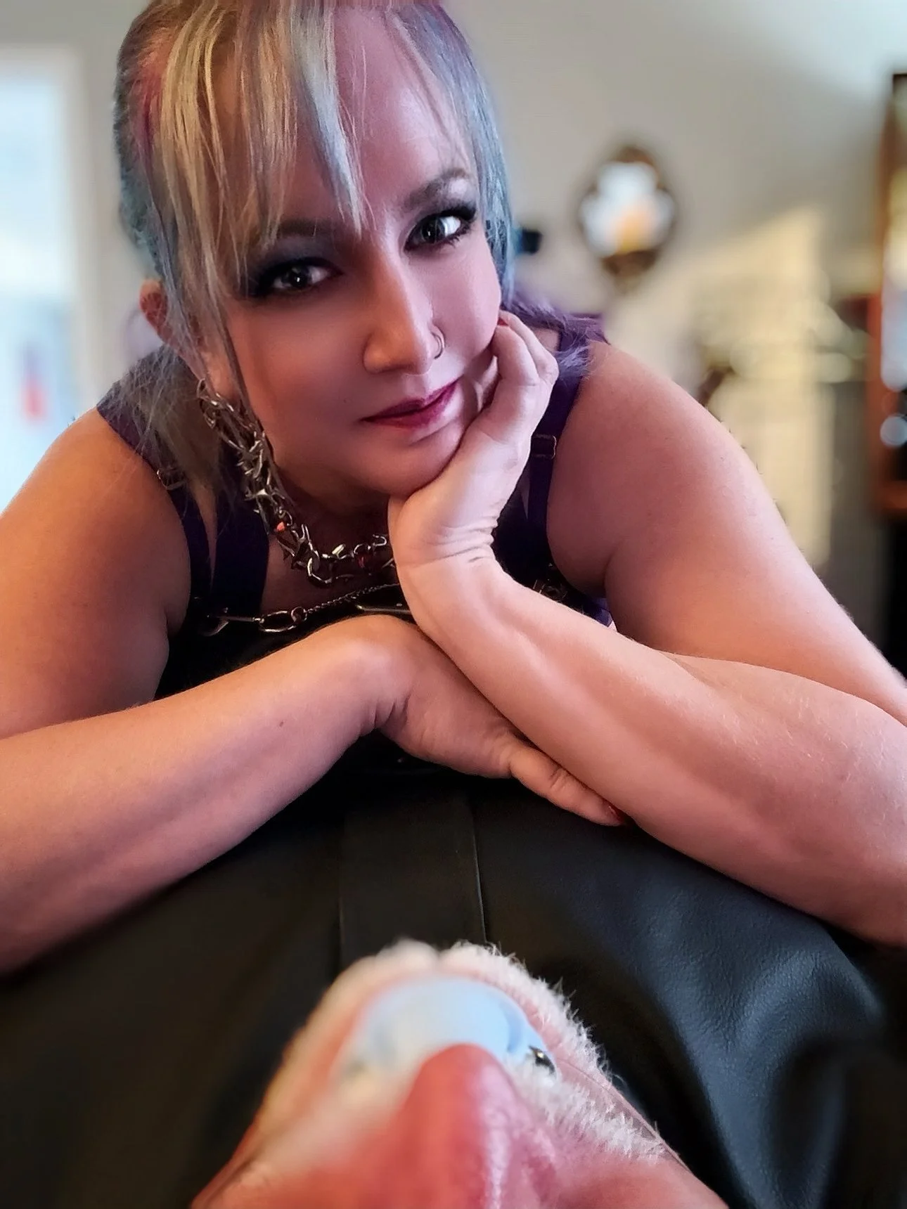 Lady Elle and submissive at The Domicile - photo by Lady Elle