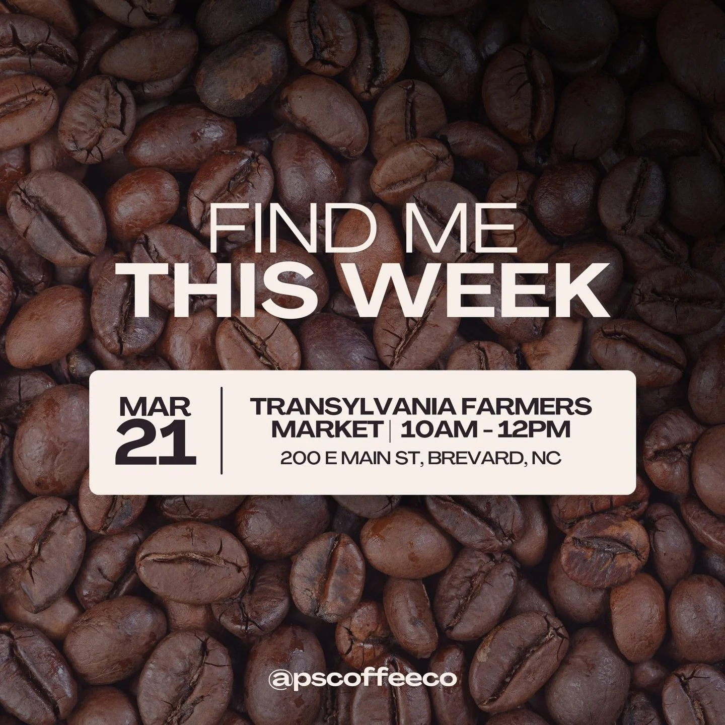 Tomorrow just feels better with a great cup of coffee in hand. ☕️🤍 I&rsquo;ll be at the @transylvaniafarmersmarket serving up drinks to help you start your Saturday the right way.
 
Spring is in the air, and this month&rsquo;s flavors are crafted to