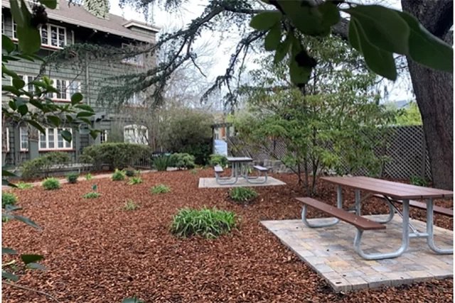 the outdoor picnic area at our Berkeley office