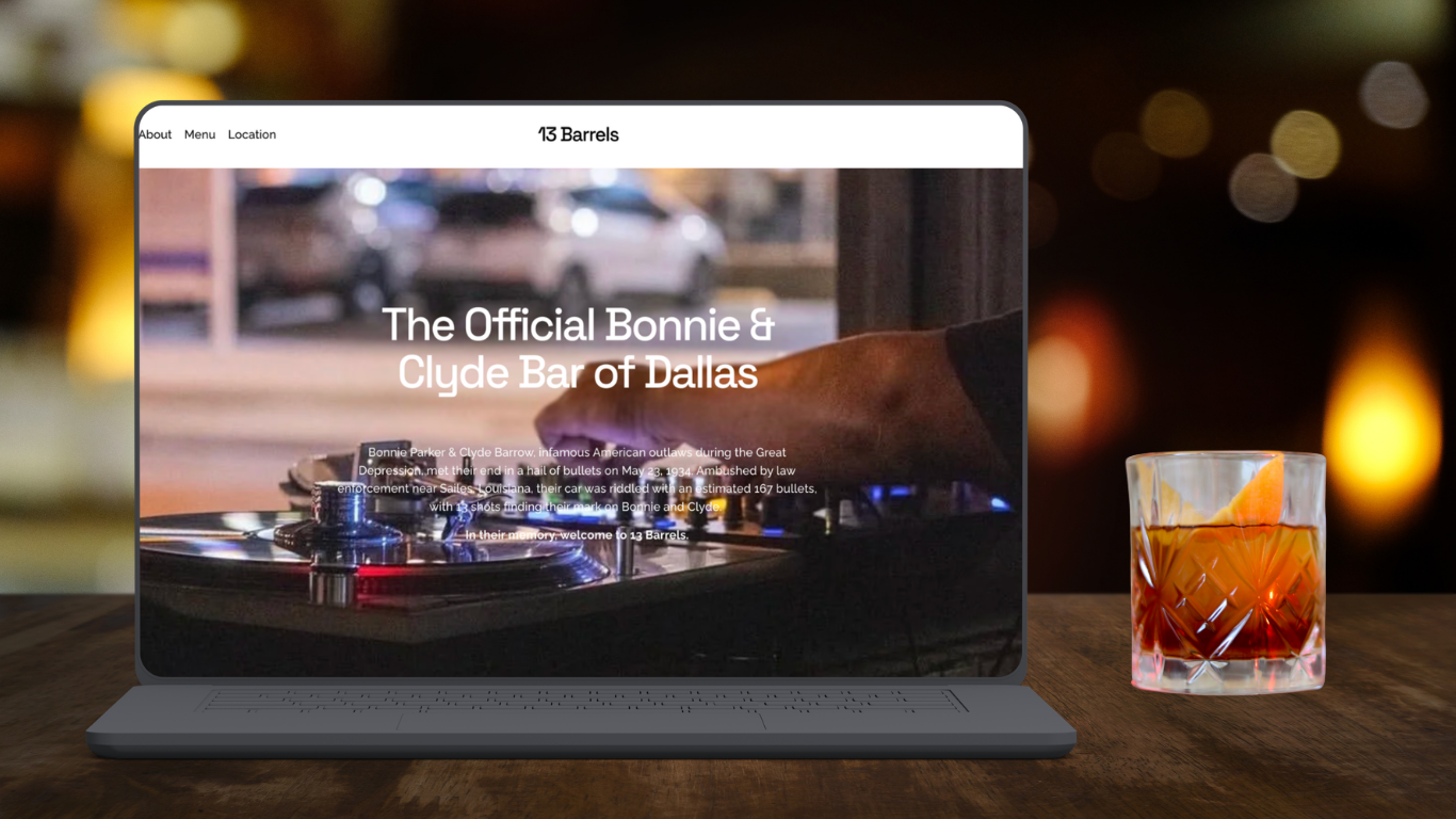 13 Barrels Craft House Website