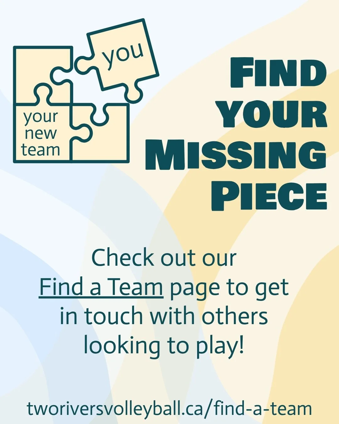 Whether you&rsquo;re starting from scratch or looking for that last teammate, make sure to visit our Find a Team page! Let others know you&rsquo;re available by adding your contact, gender, and preferred skill level, or get in touch with those free a