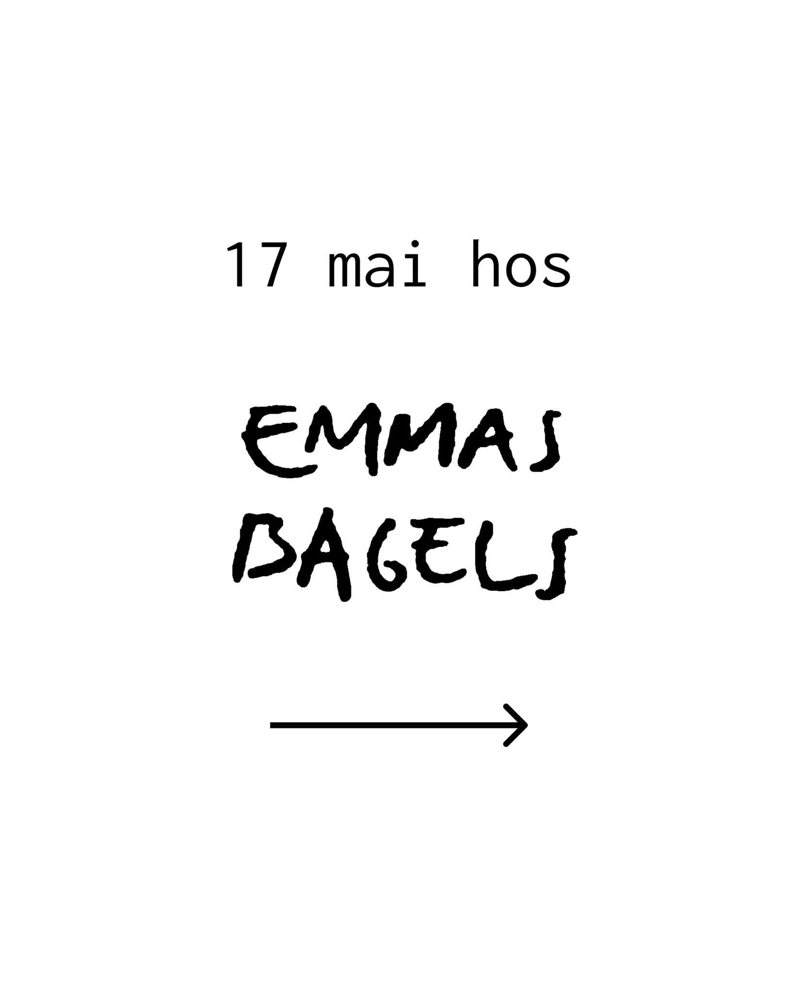 KLAR FOR 17. MAI? 🇳🇴🥯
 Vi holder &aring;pent, men kun for forh&aring;ndsbestillinger!

 Hva kan du bestille? &bull; Bagelboks &bull; L&oslash;se bagels

N&aring;r er pick-up?
17. mai kl. 07.30&ndash;09.30

Hvordan bestiller jeg?
Send bestillingen 