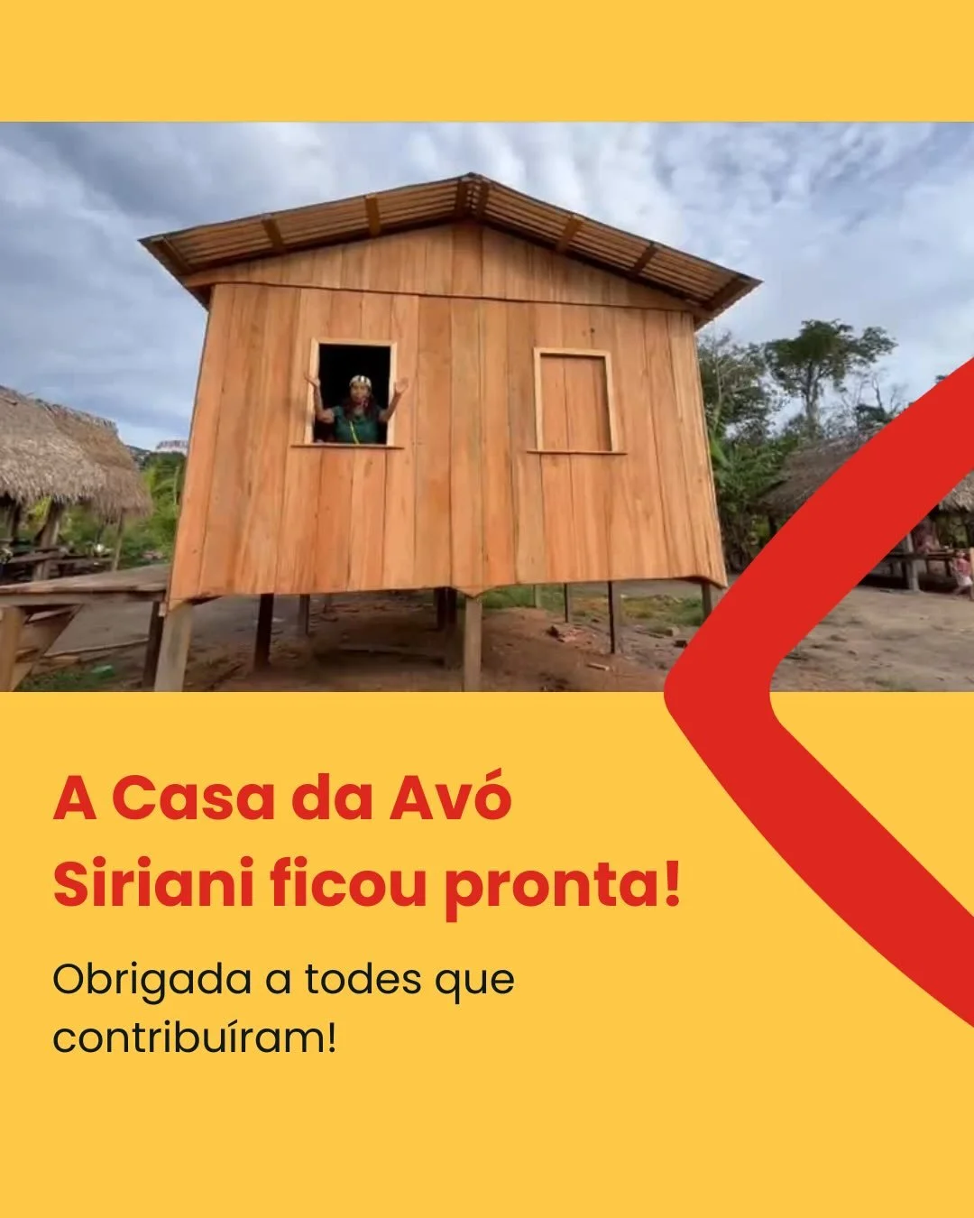 A Casa da Av&oacute; Siriani ficou pronta 🏡😍

No dia 3 de agosto de 2025, lan&ccedil;amos uma campanha de financiamento coletivo para construir a casa da av&oacute; Siriani, que estava em condi&ccedil;&otilde;es comprometidas para garantir seguran&