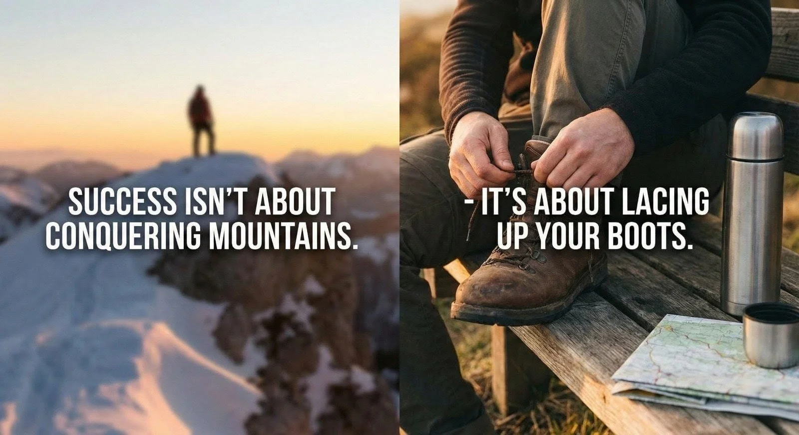 Why Success Isn't About Conquering Mountains - It's About Lacing Up Your Boots