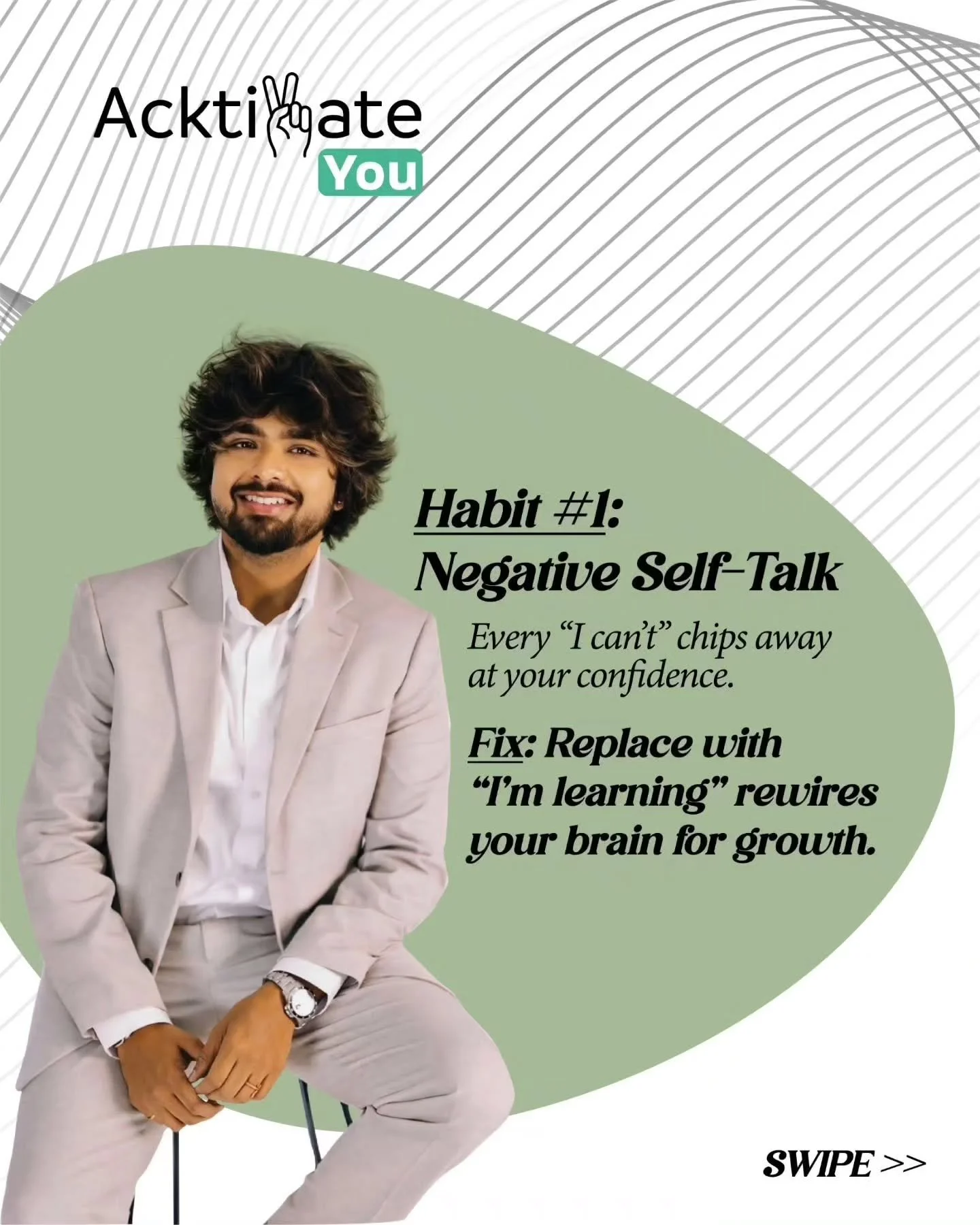 The way you speak to yourself becomes the way you experience your life.

Every time you say "I can't," you reinforce doubt.

Every time you say "I'm learning," you create space for growth.

Small shifts in self-talk can lead to po