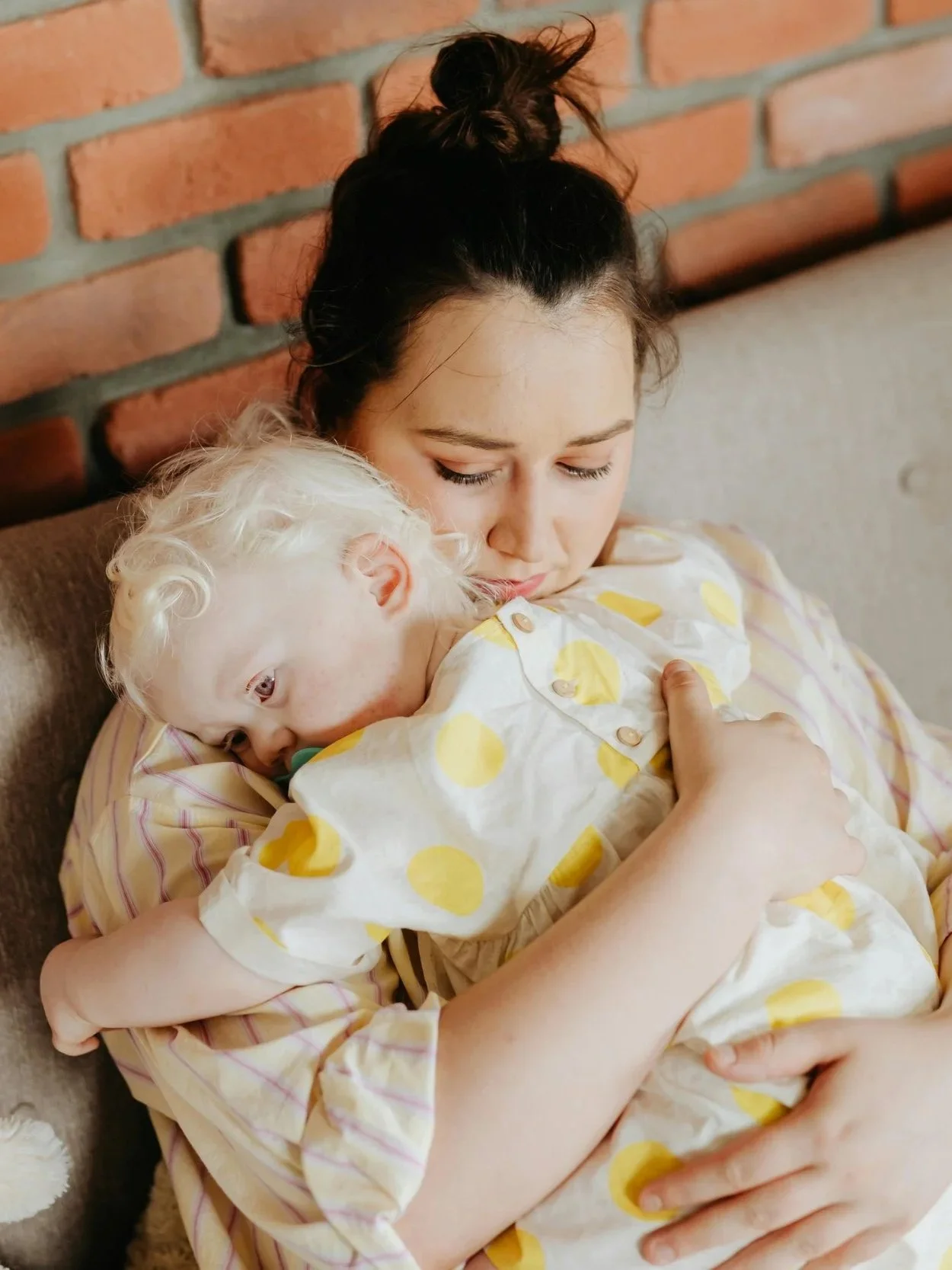 Mom and Baby Hug Peacefully after Tantrum