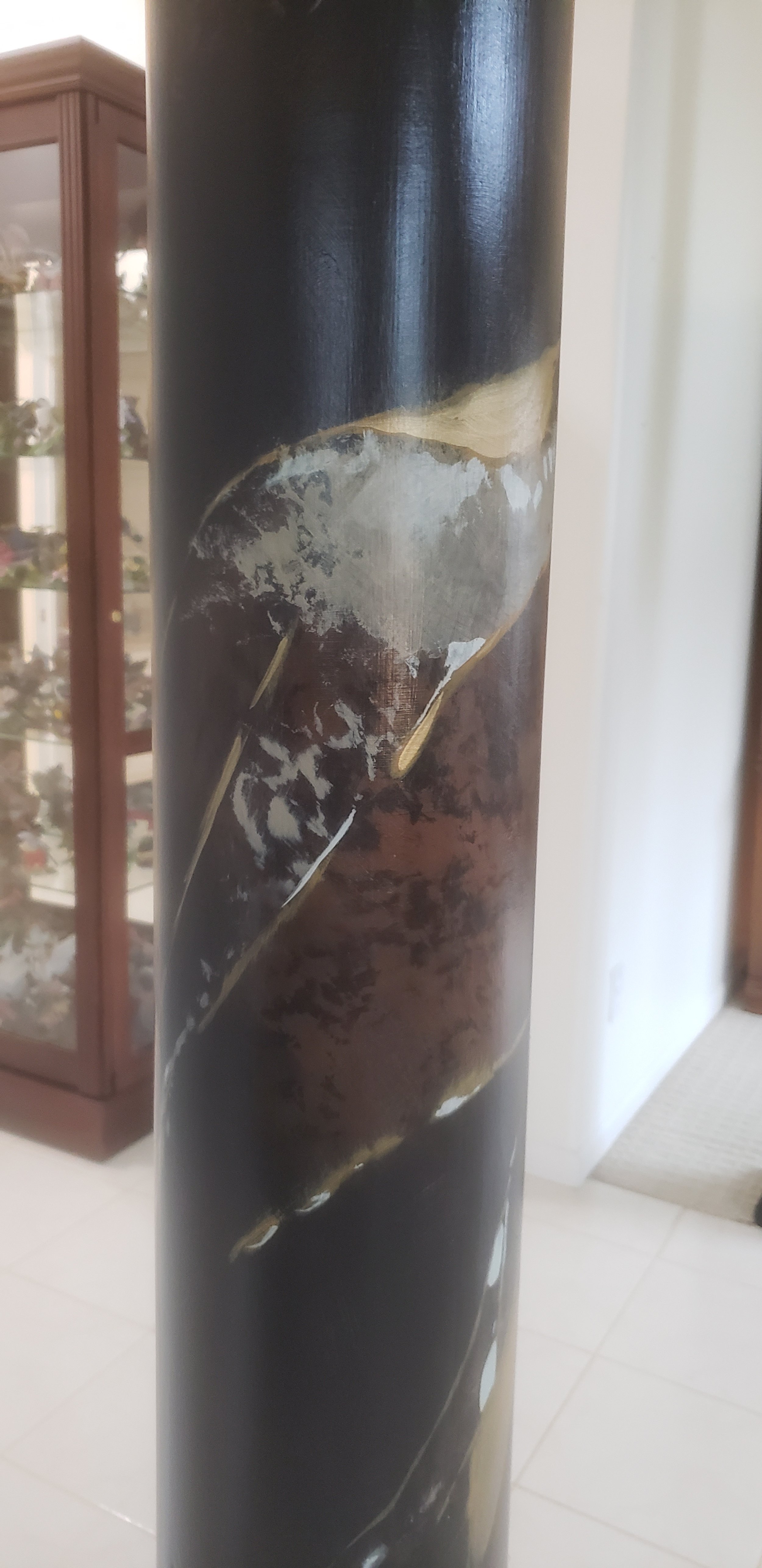Marble column detail.