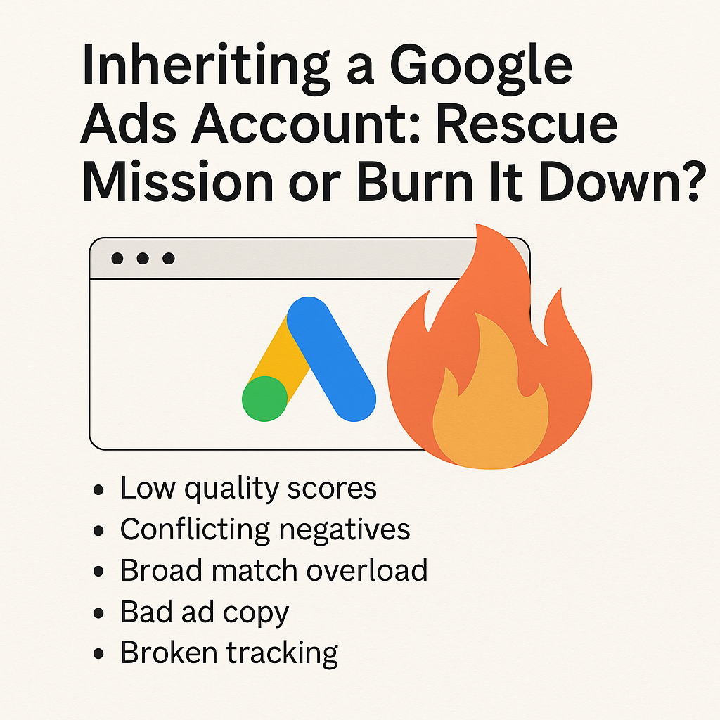 Inheriting a Google Ads Account: Rescue Mission or Burn It Down?