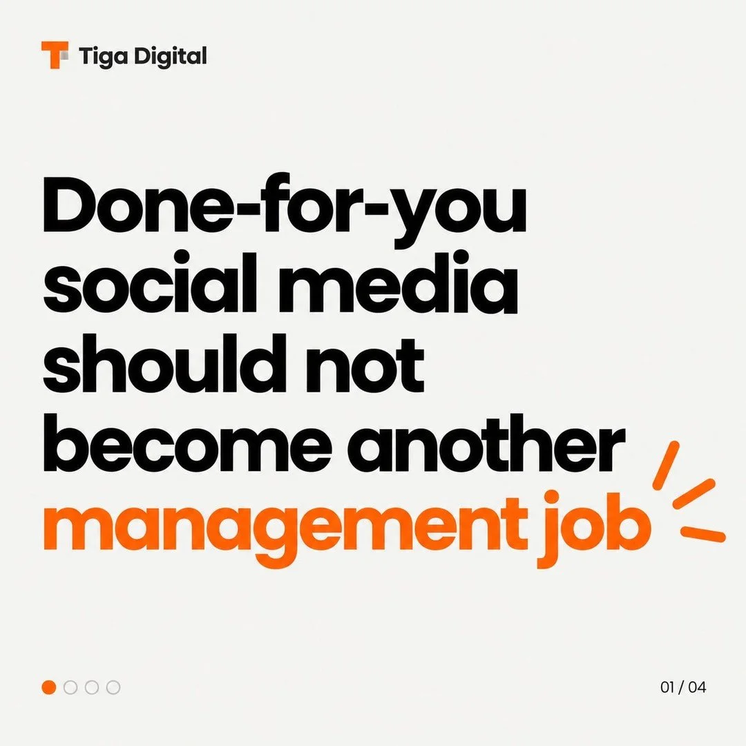 Done-for-you social media should not become another task for you to manage.

If you still have to approve everything, choose every topic and answer endless questions, it is not really done-for-you.

We keep the process simple.

We use the expertise a
