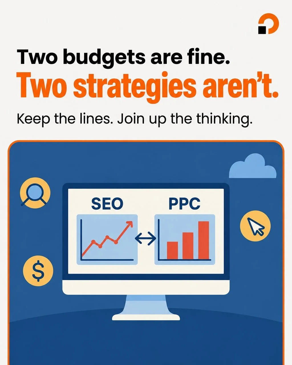 Most businesses run SEO and PPC as two budgets chasing the same goal.

On the spreadsheet, that is fair.

The two channels are bought and managed differently. Keeping them as separate lines needs no fixing.

The trouble starts when two budget lines q