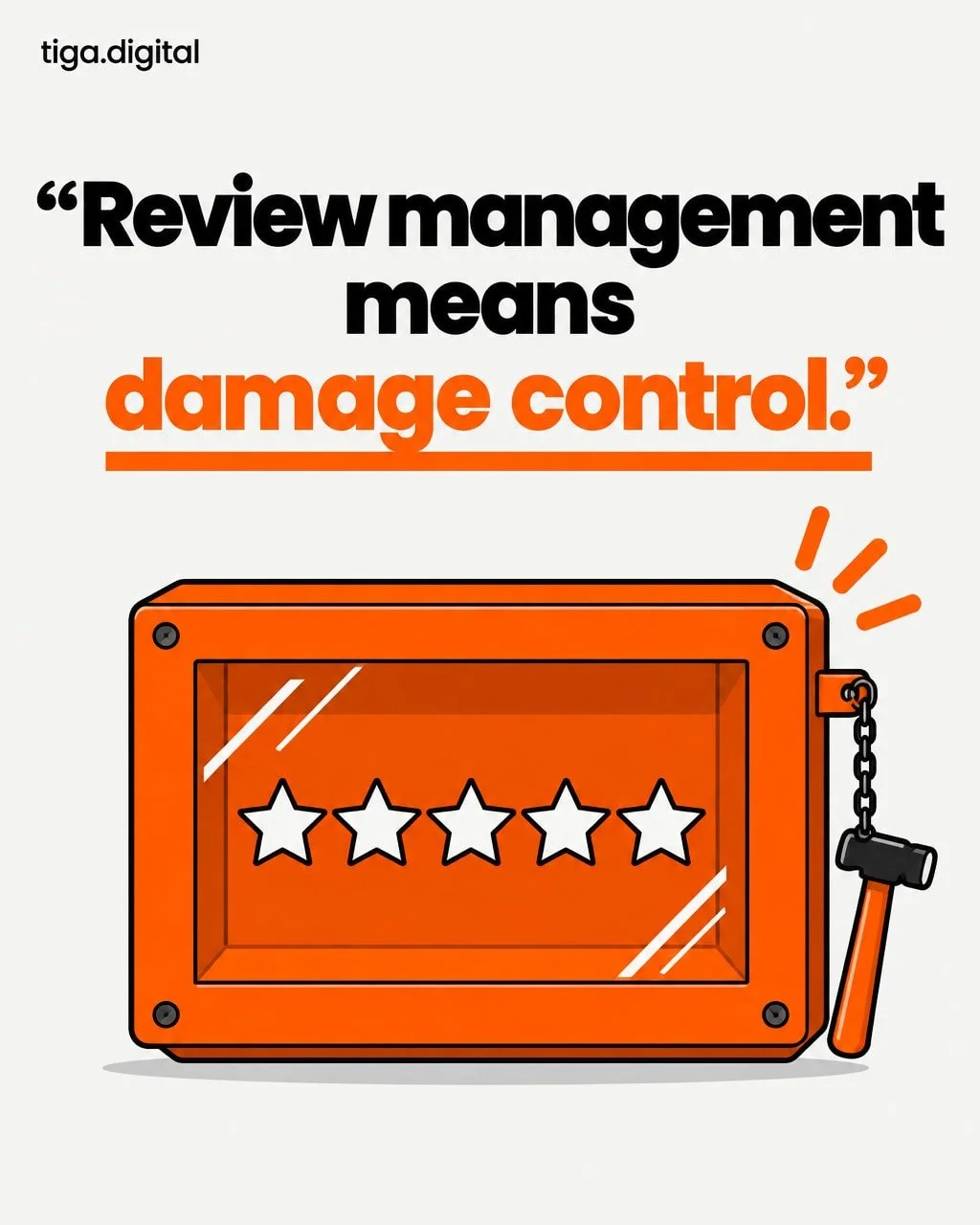 "Review management means damage control."

That is how most businesses approach it. A bad review lands, and someone deals with it.

We think that is the wrong starting point.

Part of the belief holds. When a negative review arrives, a prom