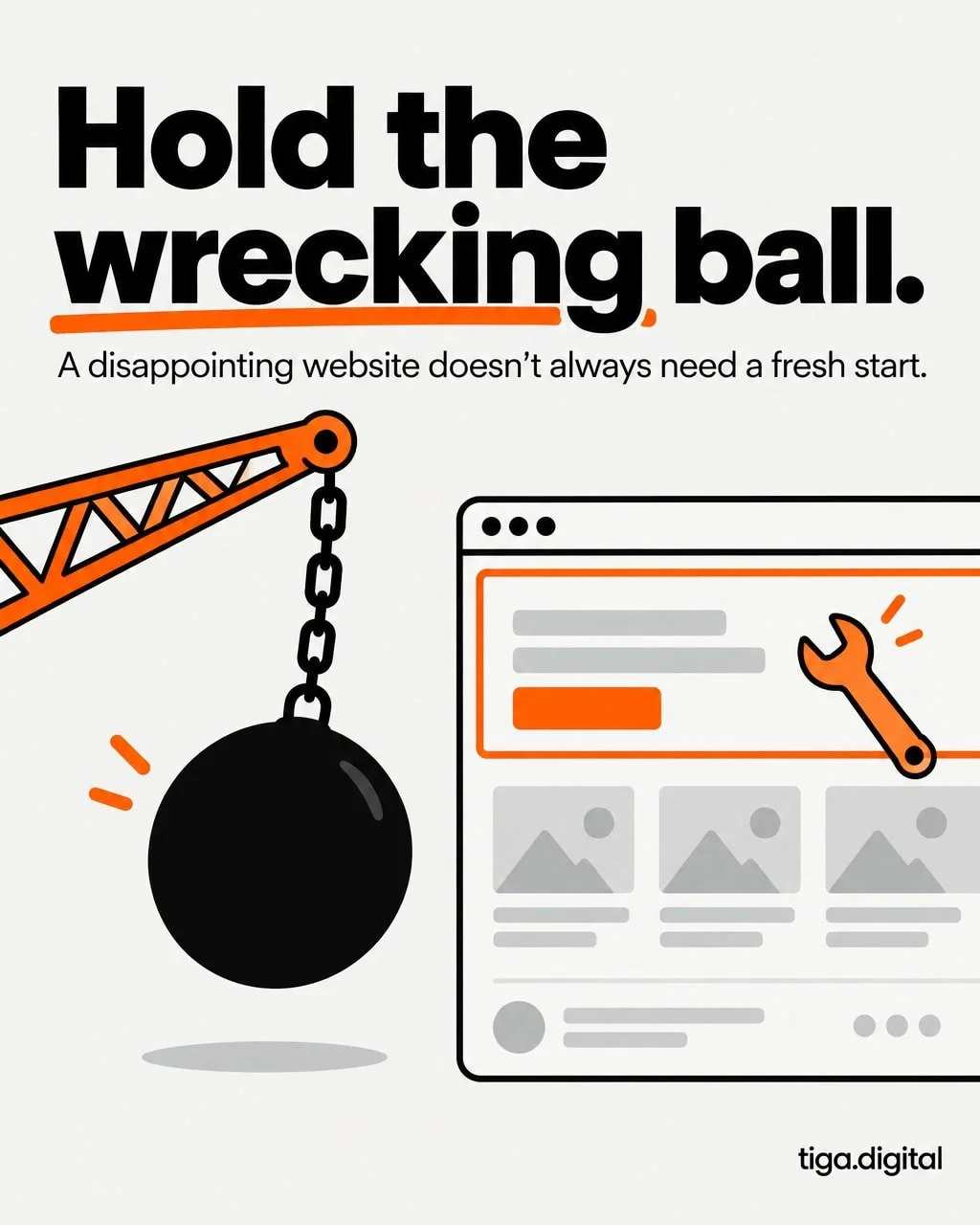 When a website isn't bringing in business, the first instinct is often to replace it.

Starting again feels decisive. New design, new launch date.

And a new build is a real option. It just shouldn't be the default.

The belief that a disappointing w
