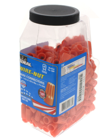 ORANGE WIRE NUTS - 300 PACK