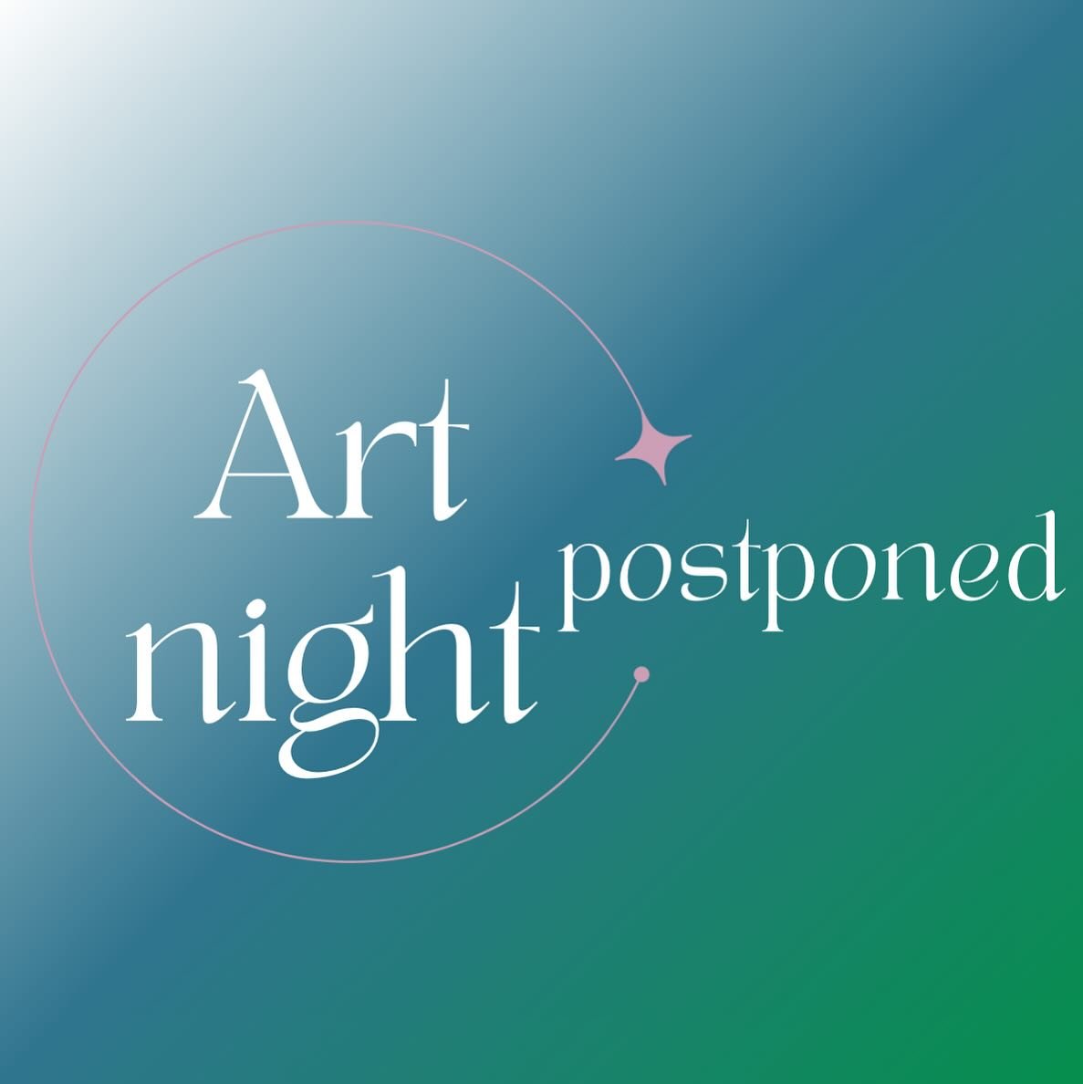 Our monthly art night this month is postponed until next month🩷 see you then!
