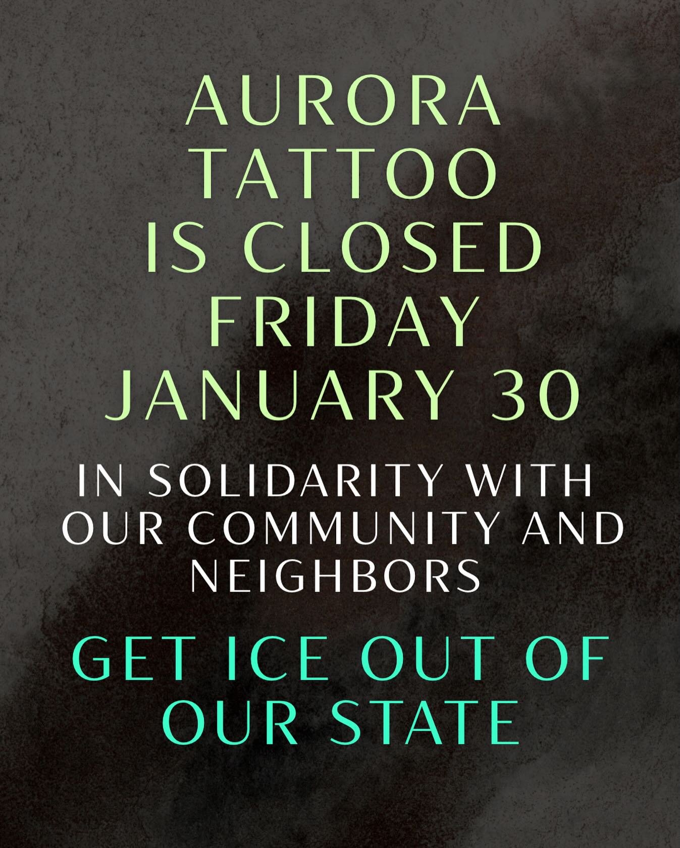 We&rsquo;ll be closed tomorrow in solidarity with the national blackout strike. Stay safe, look after each other, fuck ICE💚