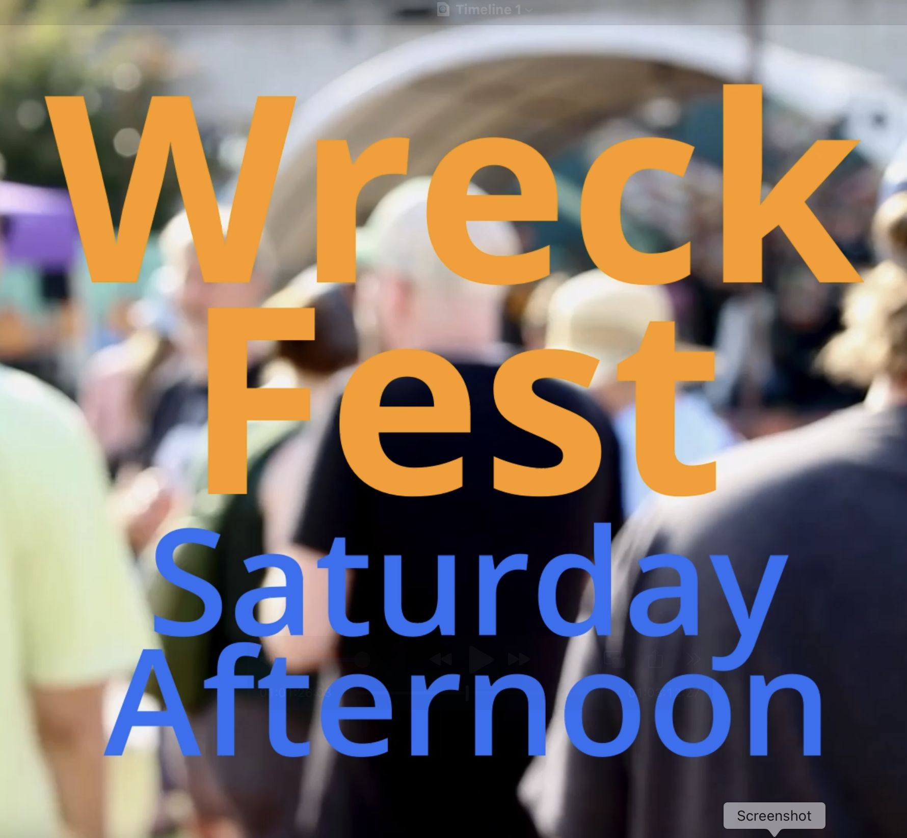 Wreckfest Saturday Afternoon.