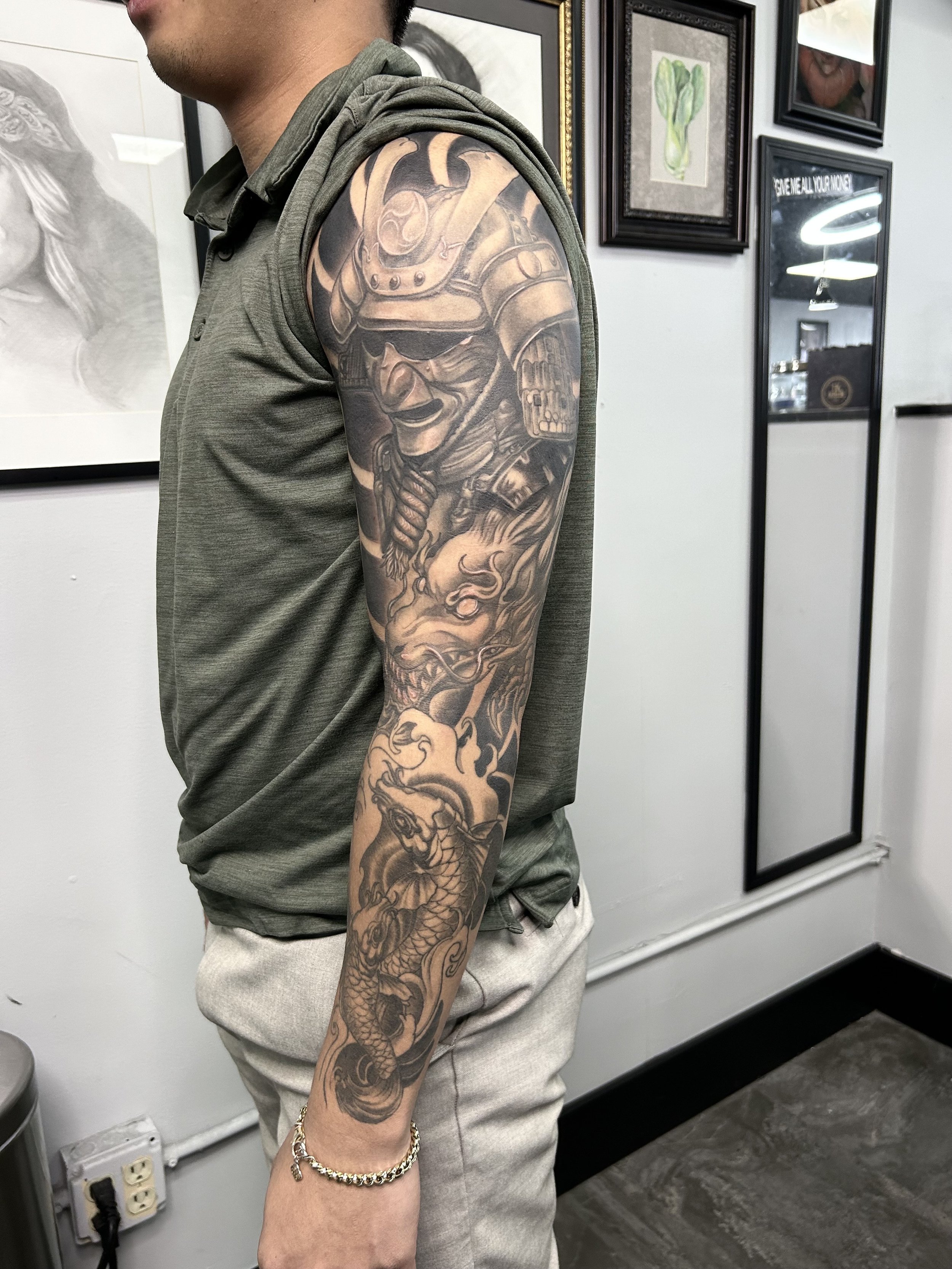 Samurai/Dragon/Koi Sleeve
