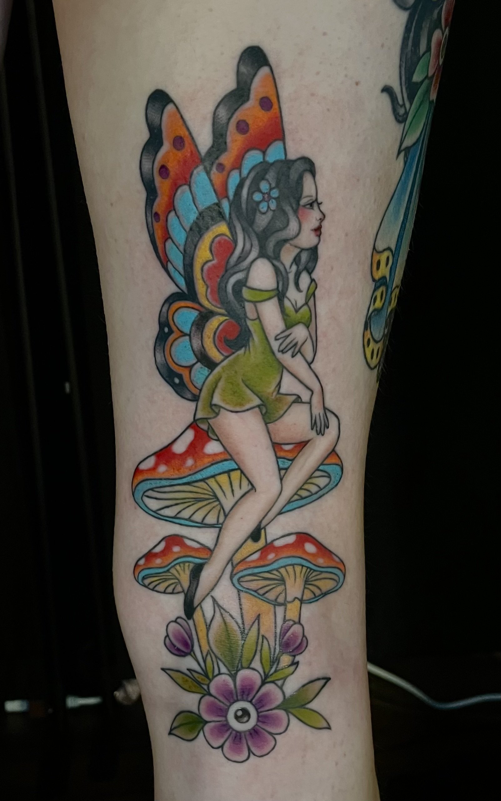 Neo-Trad Mushroom Fairy