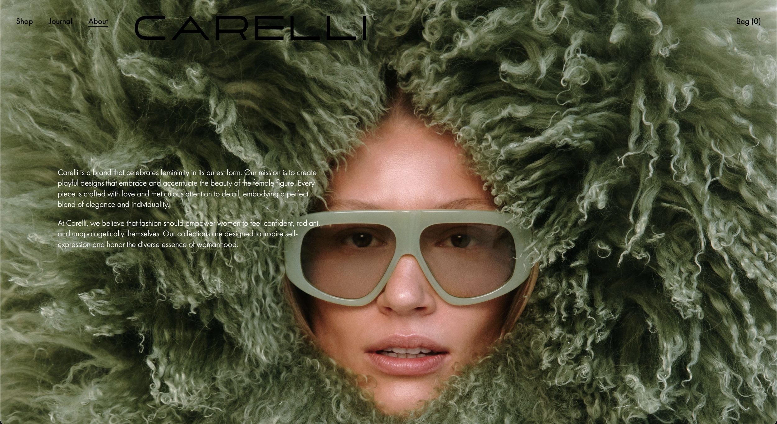 Carelli swimwear about page