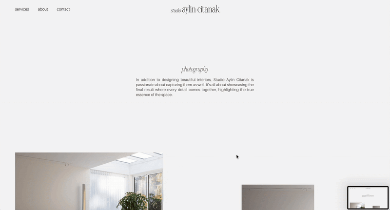 photography page Studio Aylin Citanak