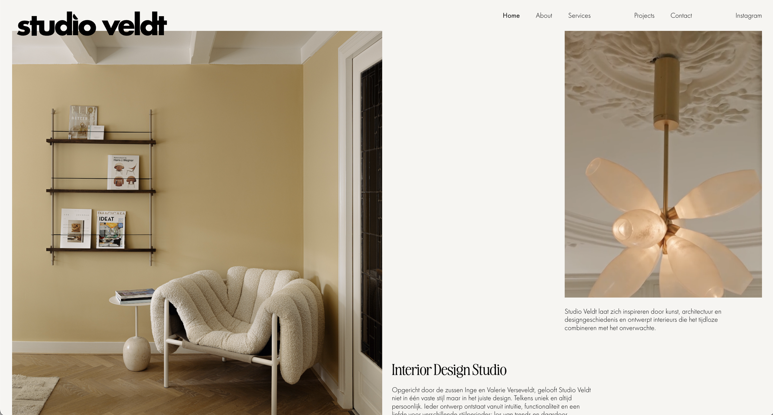 Homepage from Studio Veldt Interior Design Studio Amsterdam