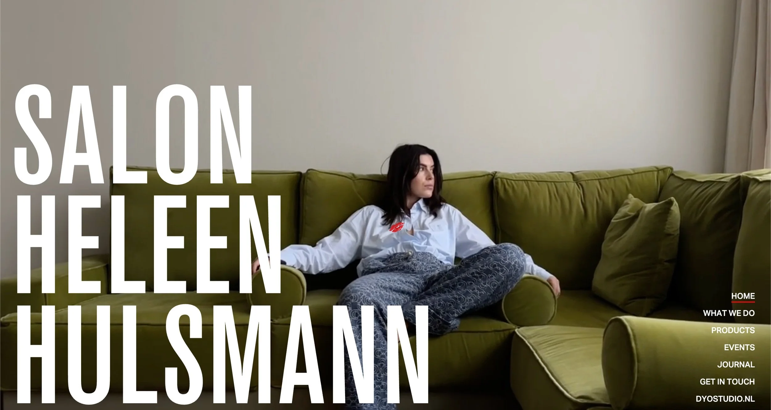 Homepage of Salon Heleen Hulsmann: an Amsterdam boutique, founded by Heleen Hulsmann, that offers timeless elegance with curated vintage pieces that blend luxury with effortless style, creating a uniquely refined shopping experience
