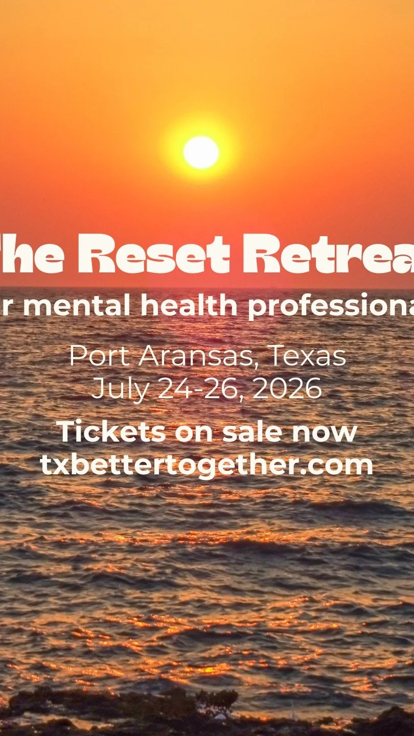 Is this your vibe, girl? ❤️

Join us at Port Aransas to reset, learn, and soak up the sun and sand with fellow mental health professionals! 🌞

P.S: 2 spots left! 😧 Get your ticket at the link in bio.