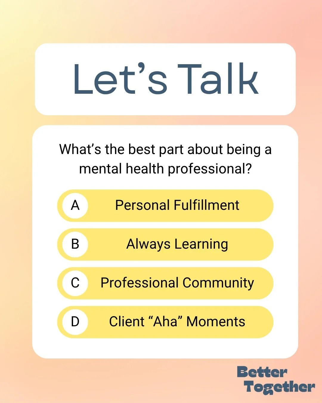 There's a lot to love about our job...what gets you fired up about being a mental health professional? Share below! 👇