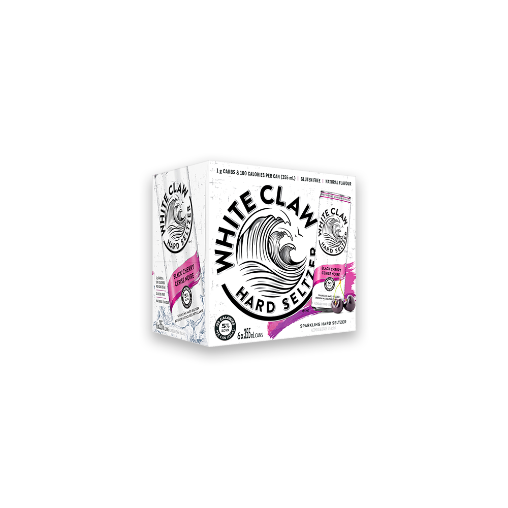 WHITE CLAW BLACK CHERRY HARD SELTZER 6 CANS